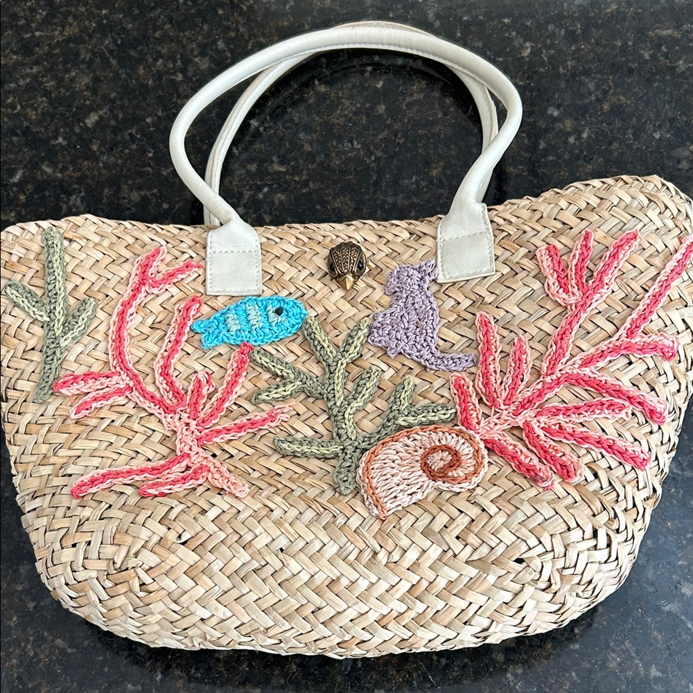 Kurt Geiger London Kensington Sea Basket Tote Purse Handbag